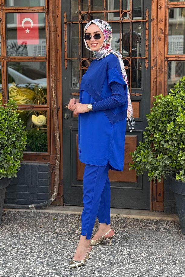 İNVEE Tunik 6883 Saks Mavi - 2