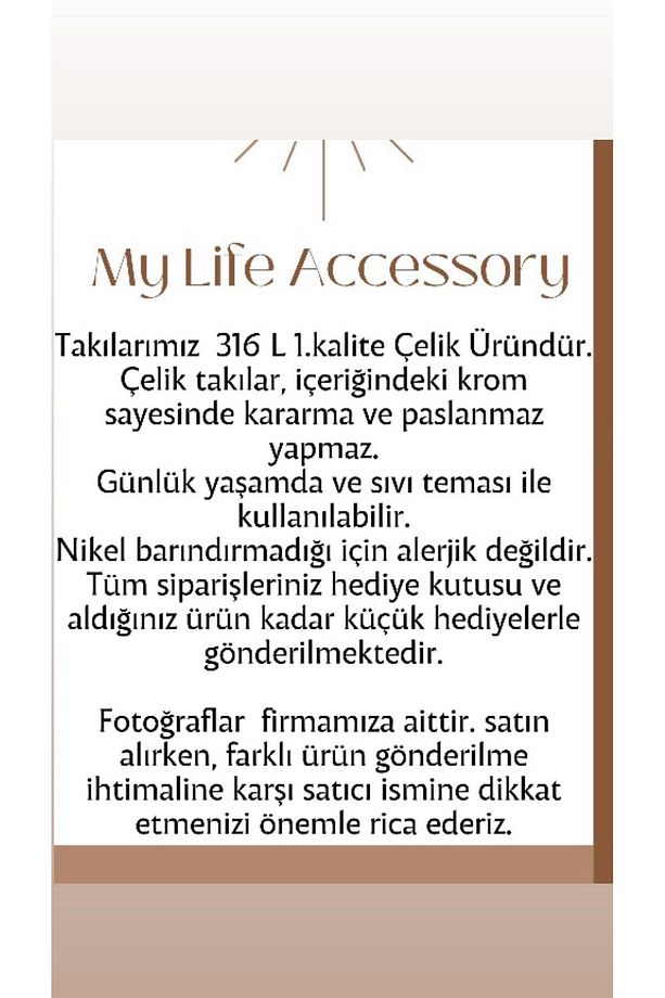 Çelik Küpe 3'lü Set Taşlı Su Yolu Baget Model - 5