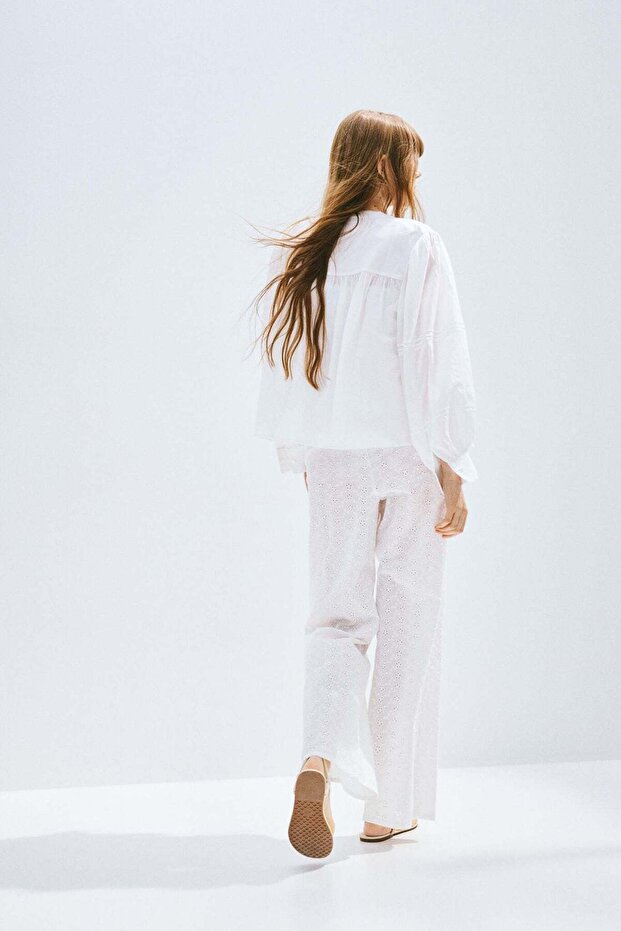 Straight drawstring trousers - 4