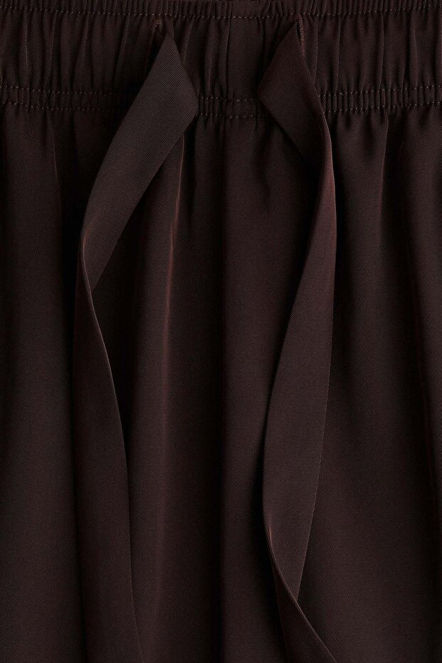 Drawstring twill trousers - 5