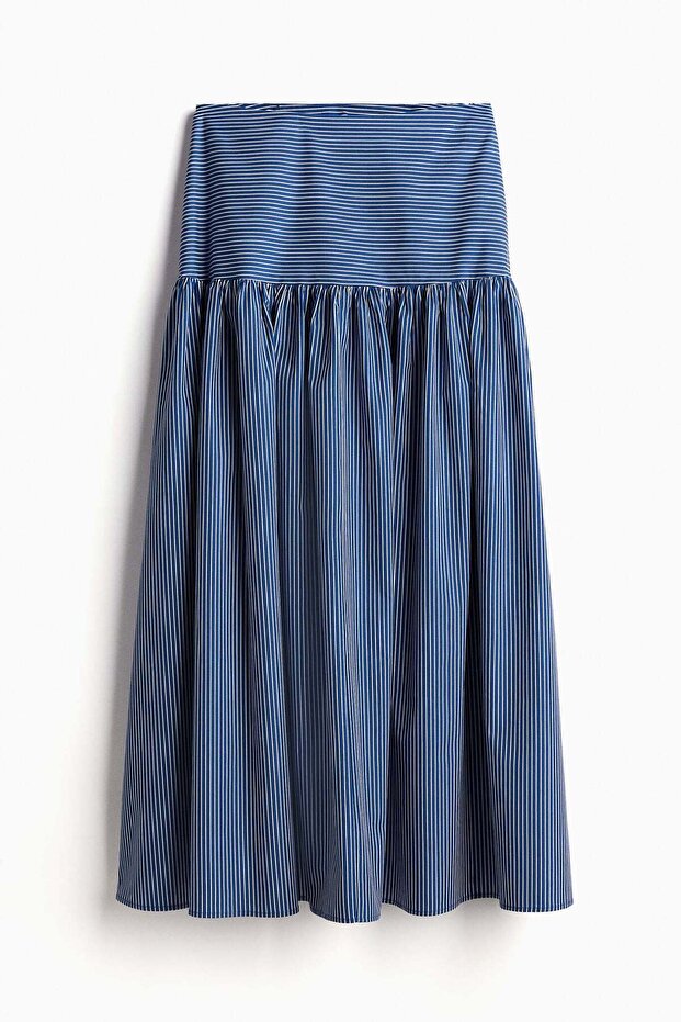 A-line poplin skirt