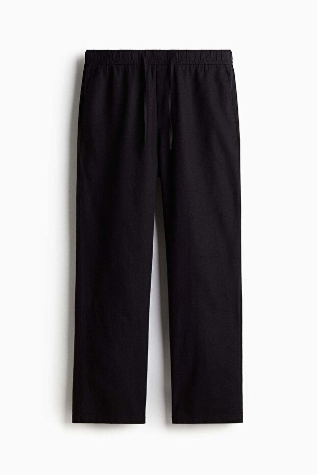 Relaxed Fit Linen-blend trousers
