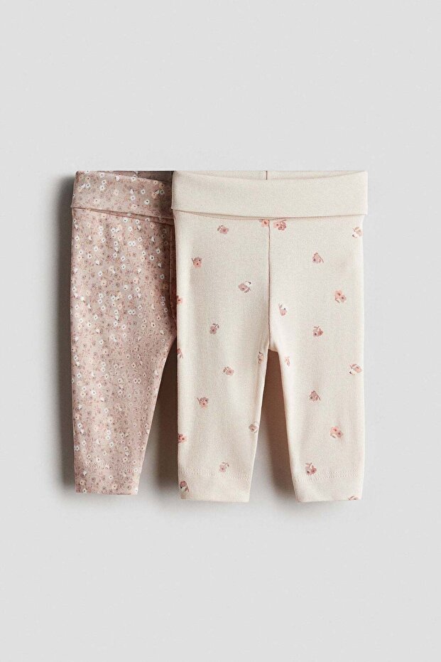 2-pack cotton jersey leggings
