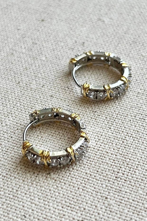 Caprea X Mark Earrings for Women Silver Color Tarnish Steel Earrings