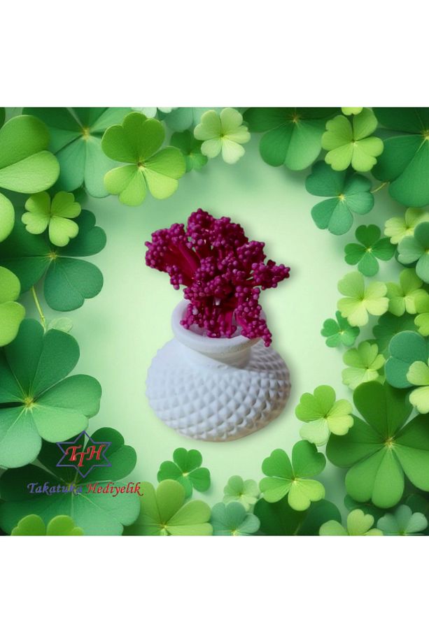 Üçlü Dekoratif Mini Set Pıtırcık Çiçekli 4x7cm - 5