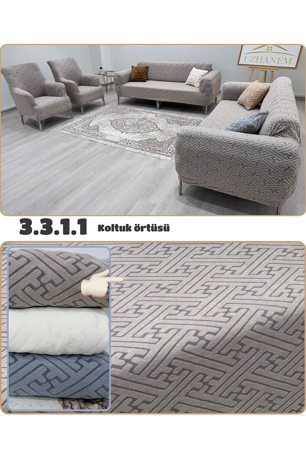 jakarli koltuk örtüsü takımı 3.3.1.1 koltuk kılıfı sofa cover - 1