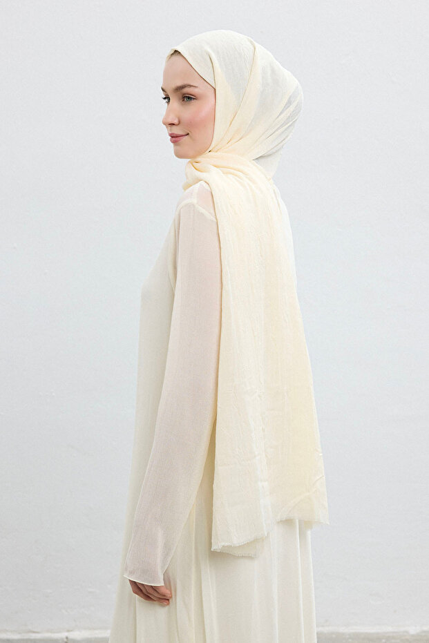 Bambu Şal Krem - 3