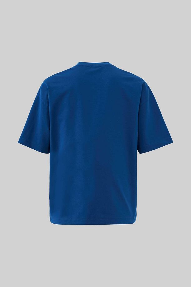 Erkek Mud Technical Printed Oversize İndigo Tişört - 3
