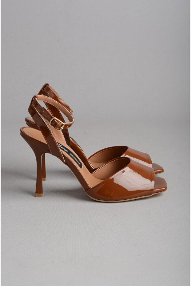 Seç 8496 Heeled Shoes (Heel Height: 10.5 cm) Taba Patent Leather