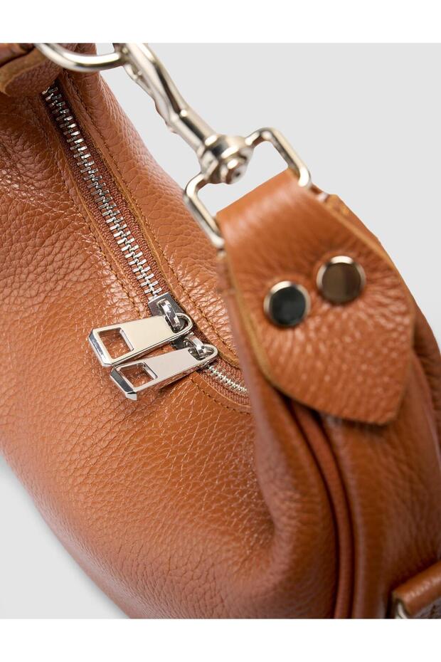 %100 Hakiki Deri Taba Kadın Çanta - 4