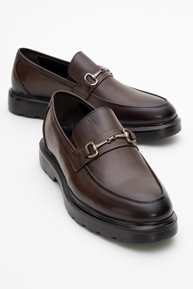 Genuine Leather, Eva Sole, Lightweight, Inner Outer Leather Men's Shoes