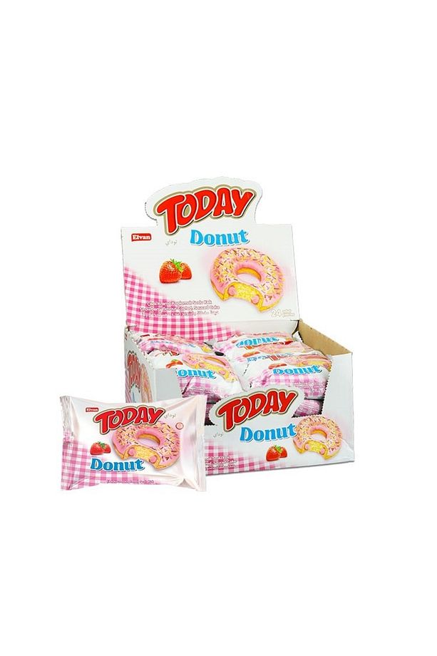 Today Donut Kek Çilekli 35 Gr. 24 Adet (1 KUTU) - 1