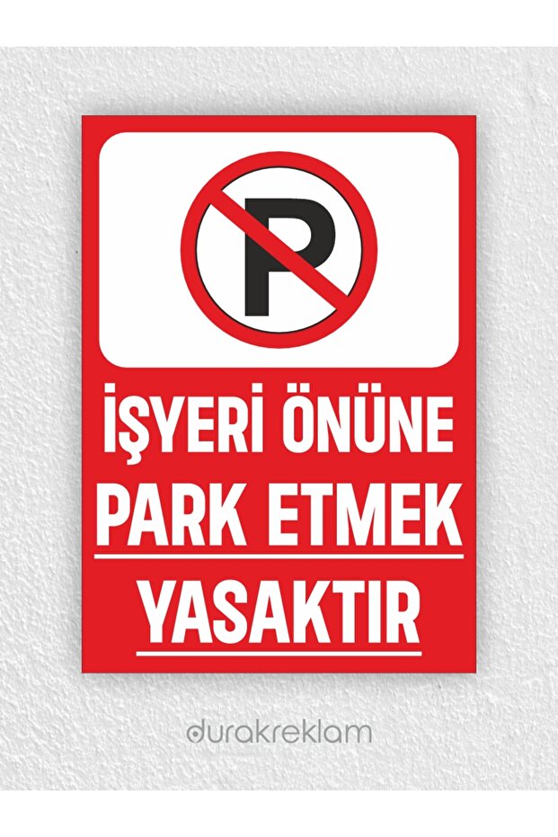 No Parking Warning Sign A4 for Workplace Front