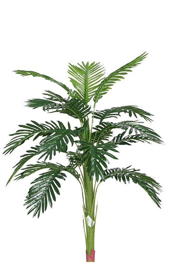 شجرة نخل صناعي وسط بمركن بلاستيك دائري - 2