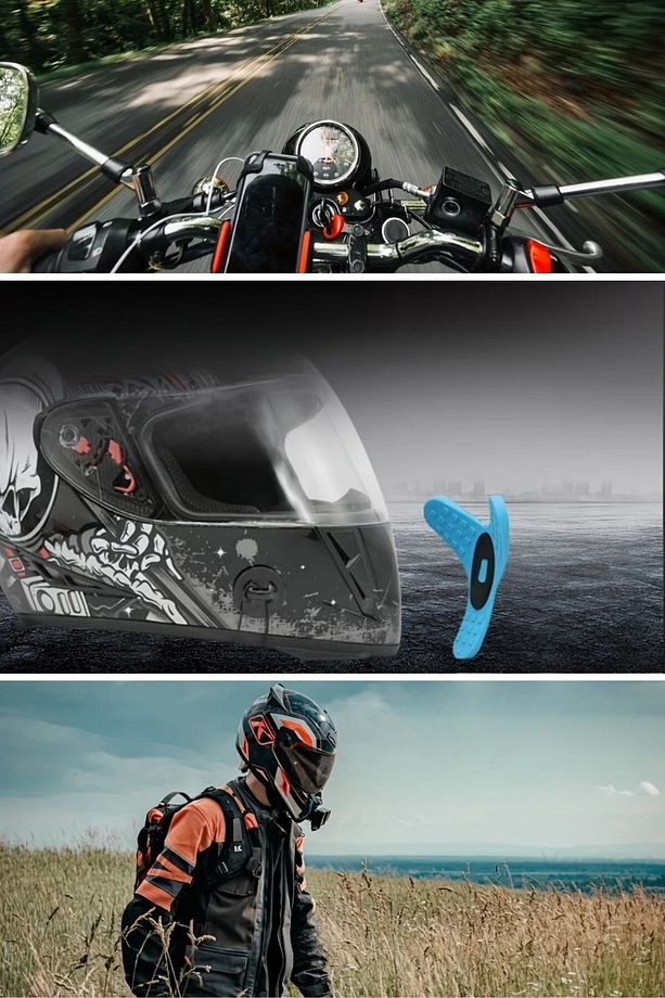 ® Motorsiklet Kask Önü Takılan Telefon Tutucu Aksiyon Kamerası Takılabilen Aparat - 2
