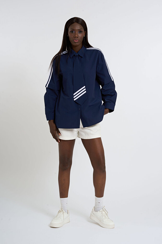 Kravat Detaylı Gömlek - 1