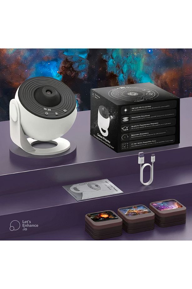 Galaxy Projektörü, 360 Derece Döndürme Galaxy Gece Lambası 4K - 1
