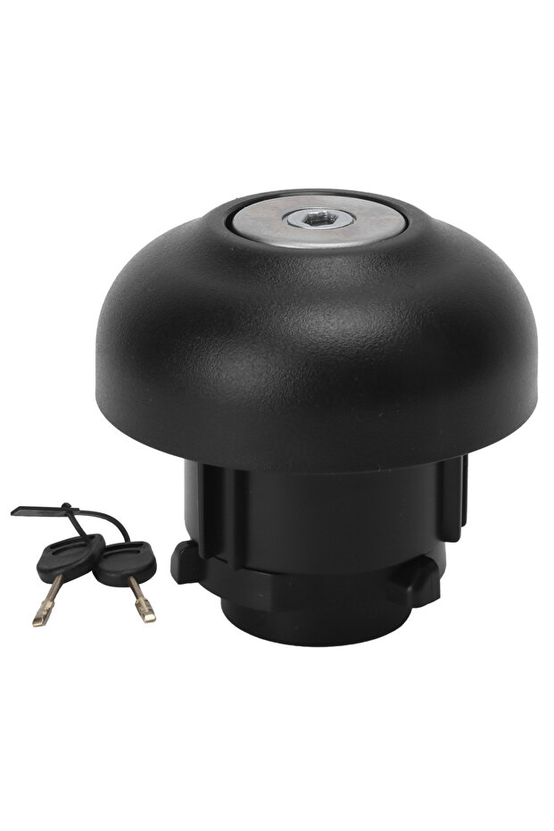 black Car Fuel Filler Cover 1715043 ABS Locking Gas Tank Cap with 2-Key Replacement for FORD TRANSIT