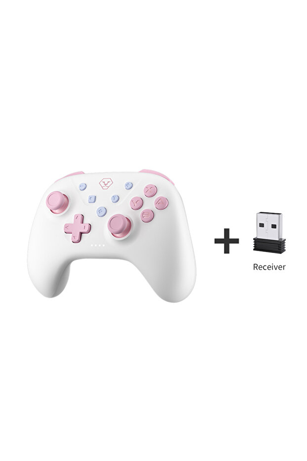 White With Receiver Aolion Wireless Controller For Nintendo Switch Controller Pro Gamepad Turbo Func - 1