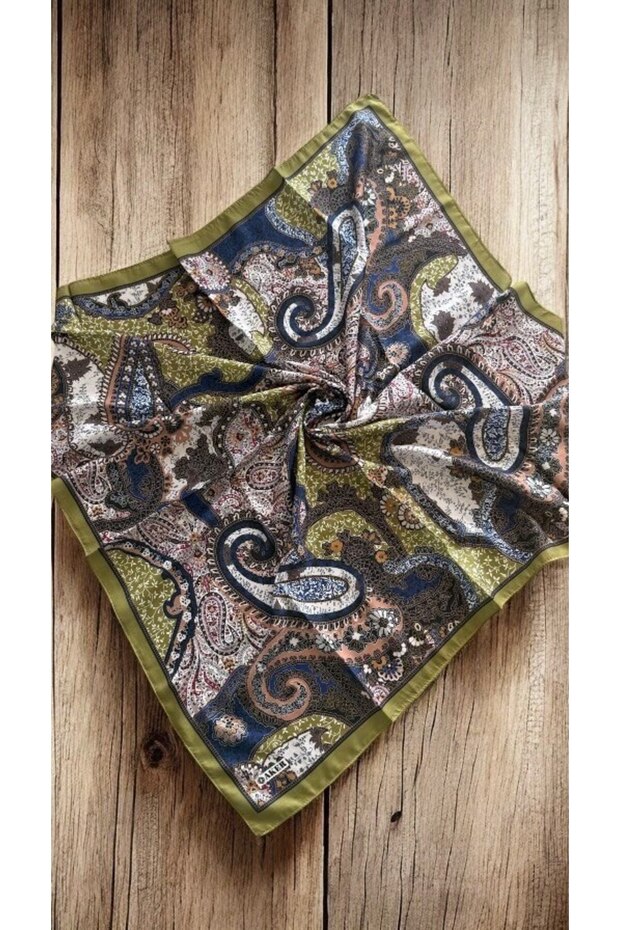 Yağ Yeşili Soft Touch Eşarp - 5