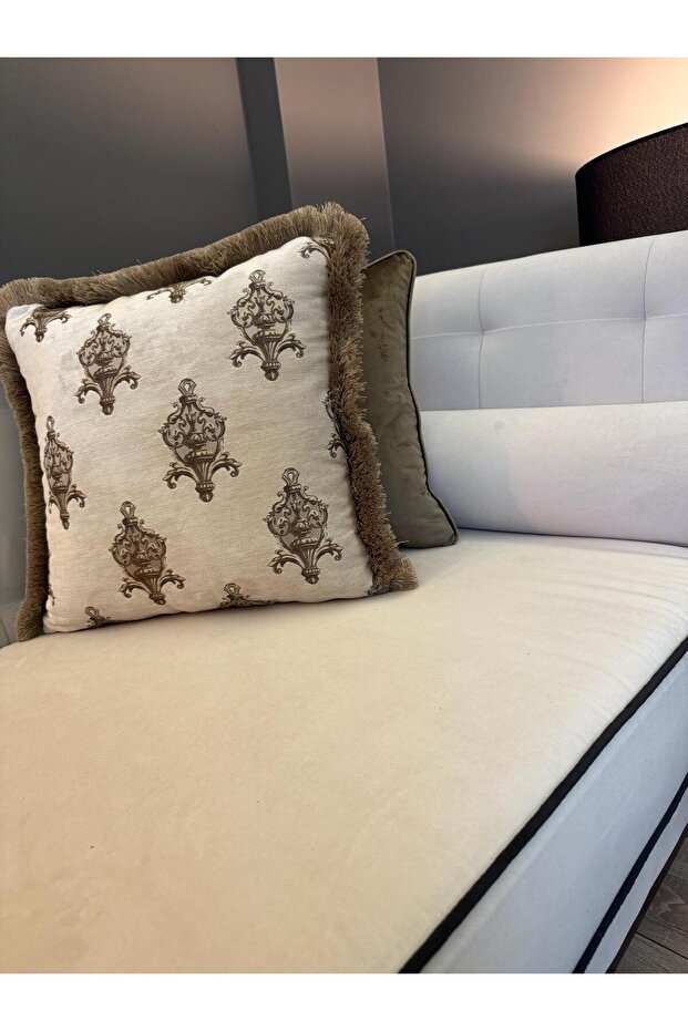 ميدالية منقوشة رمي ​​غطاء وسادة المنك - 2