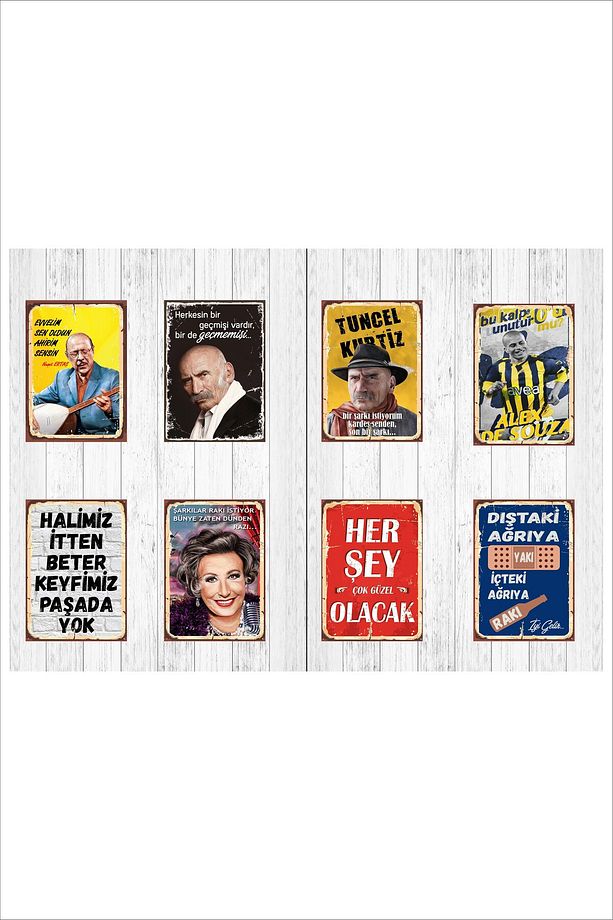 Retro Bugün Kahve Içip Herşey Yolundaymış Gibi Davranacağım Duvar Yazıları 20x30 Tablo - 8