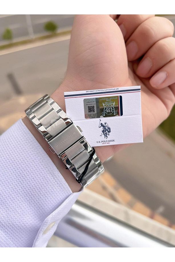 U.S.Polo Assn Çelik Kordon İç Fonksiyonları Aktif 5 Atm Suya Dayanıklı Erkek Kol Saati USPA.FS1000.0 - 5