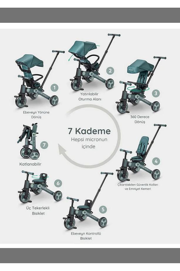4in1 Katlanabilir Bisiklet Latte - 6