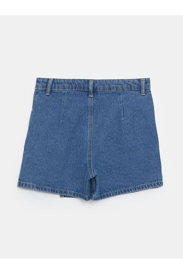 LCW Kids Kız Çocuk Jean Şort Etek - 3