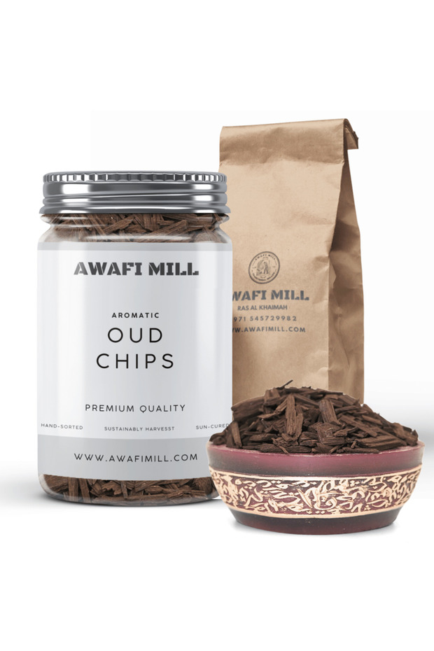 Oud Chips | Agarwood Chips - Bottle of 100 gram / 3.5 Oz