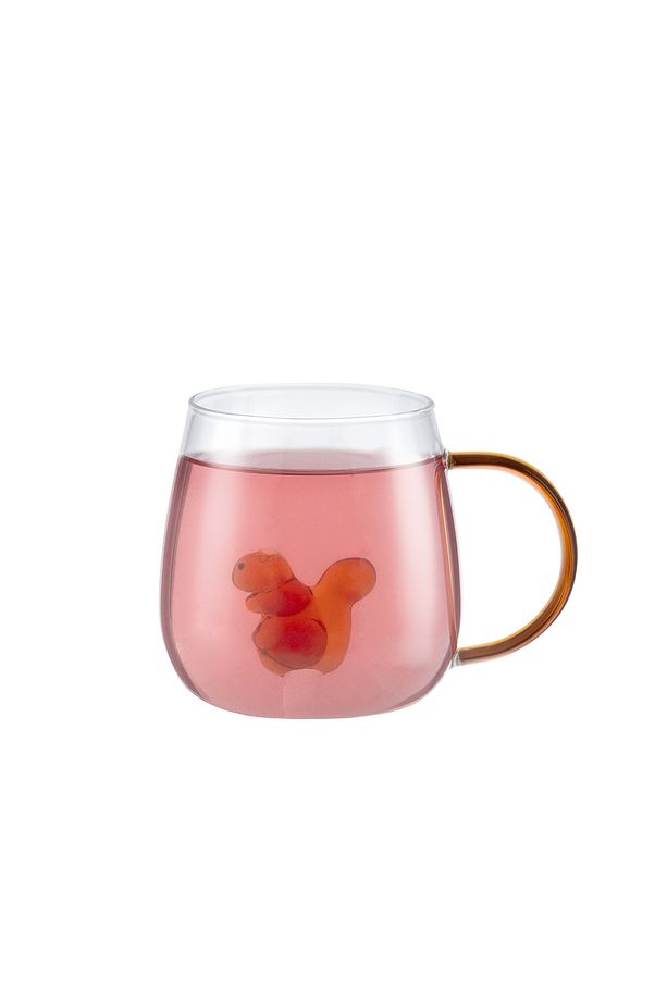 Lucia Borosilikat Cam Kupa - Kahverengi - 400 ml - 5