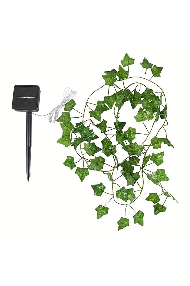 12M100LED Warm White 1pc 12M 100 LED Solar Artificial Ivy String Light Garden Street Garland Outdoor