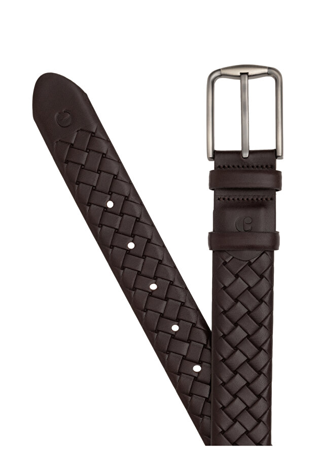Brown Sports Leather Belt 50288097-Vr029