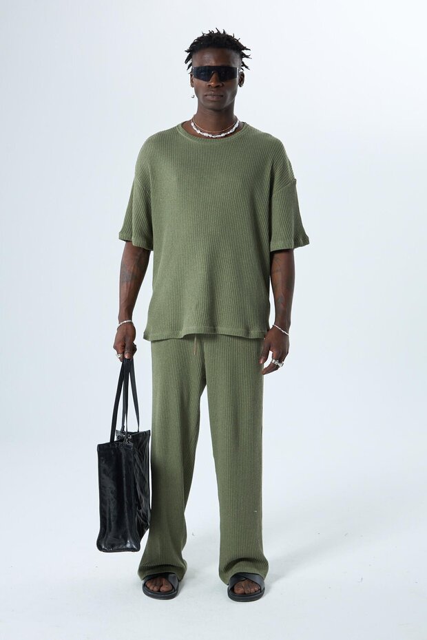 أساسي قصة فضفاضة مجموعة كاكي - 2