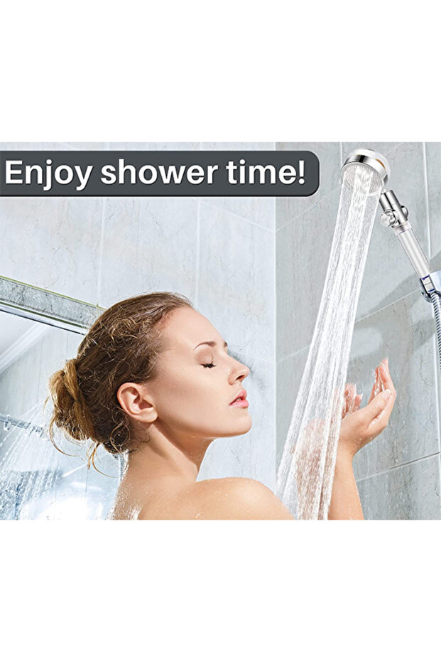 High Pressure Turbo Fan Shower Head – 360° Rotating Handheld Filter Shower for Bathroom - 5