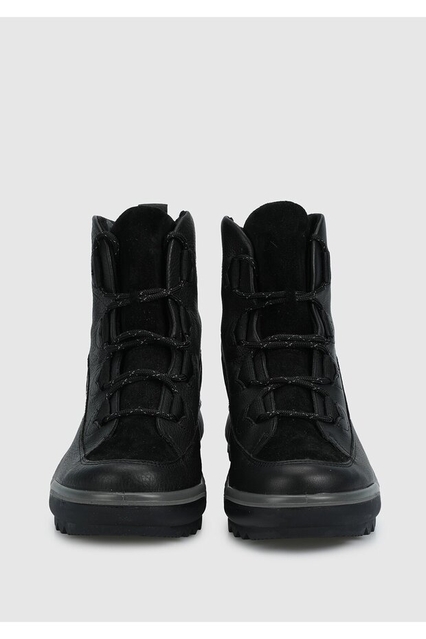 Siyah Deri Kadın Bot - 3