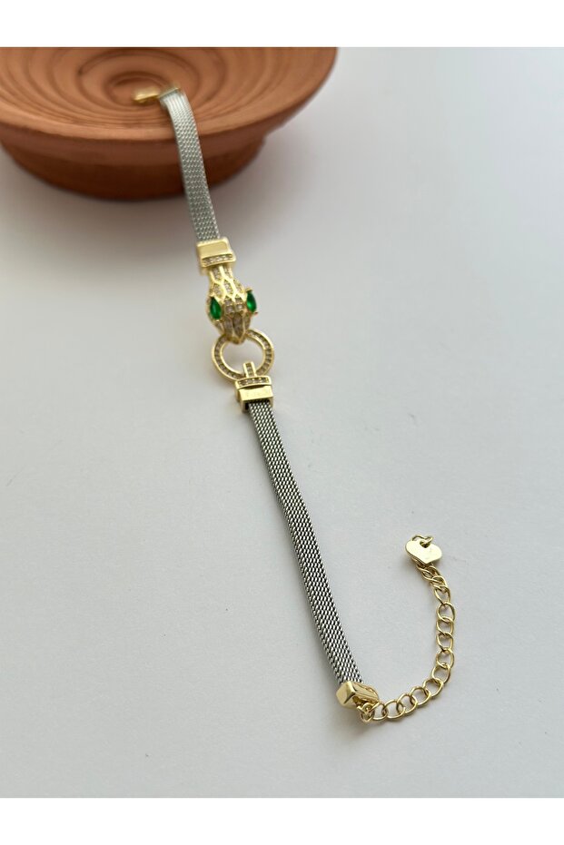 Wicker Green Eye Snake Bracelet - 3