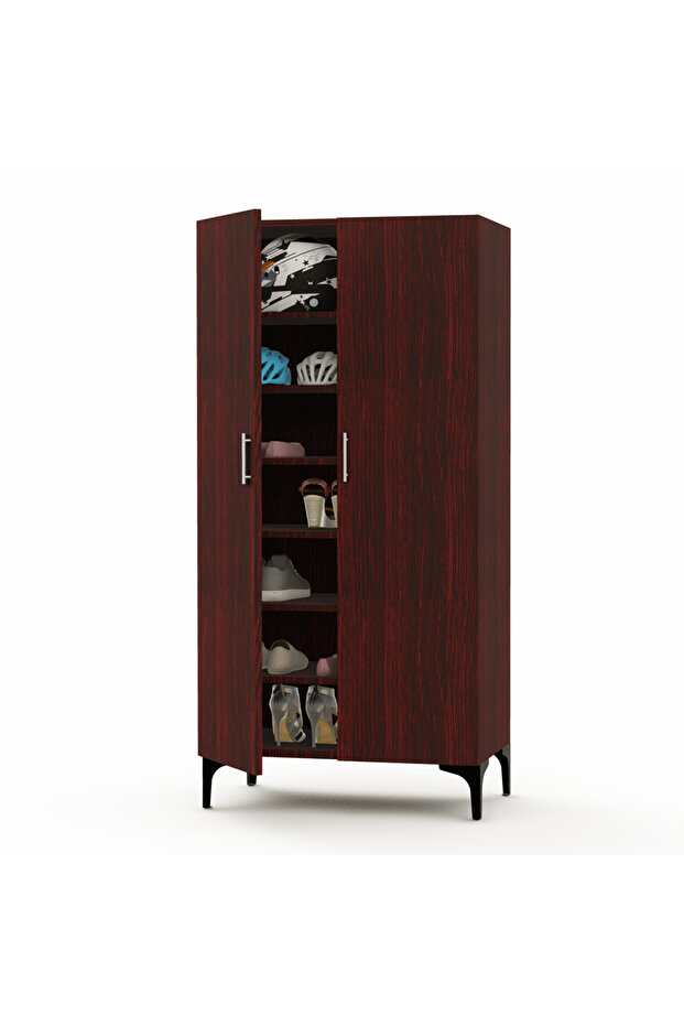 Modern Tall Shoe Cabinet 7 Shelves, Perfect for Entryways Solution for Shoe Collection