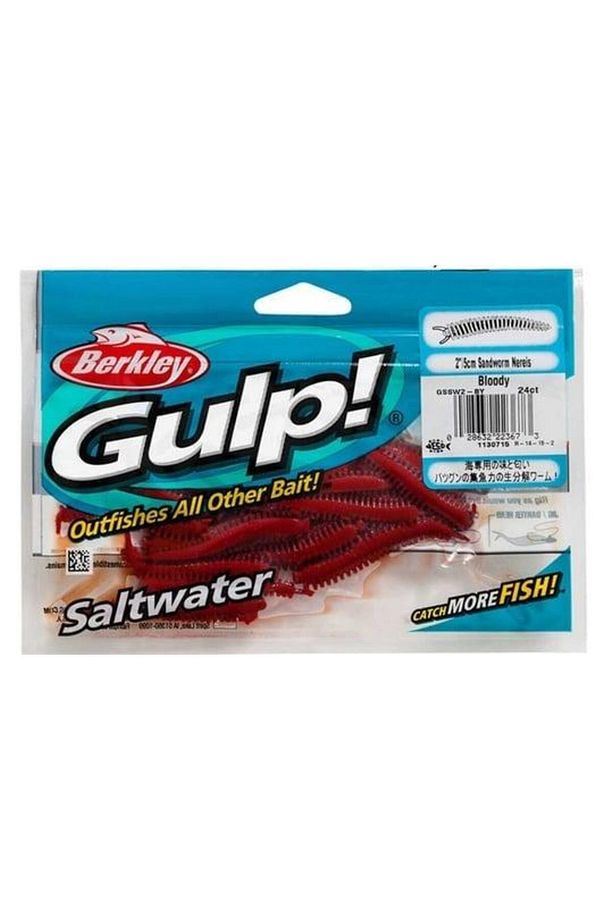 Gulp Saltwater Sandworm 5 Cm Kokulu Kurt Silikon Yem - 3