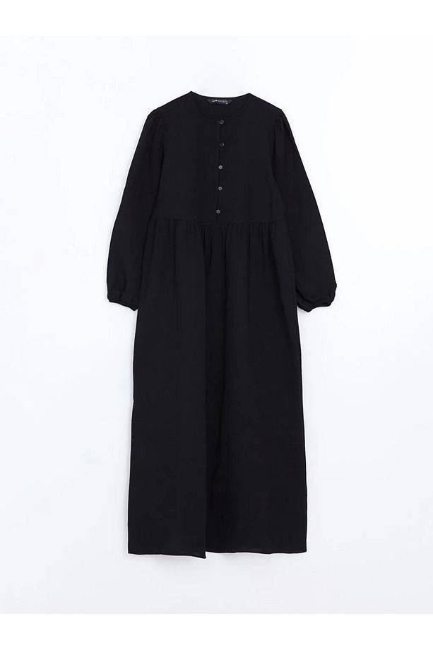 LCW Modest Turuncu Bisiklet Yaka Kadın Elbise - 5