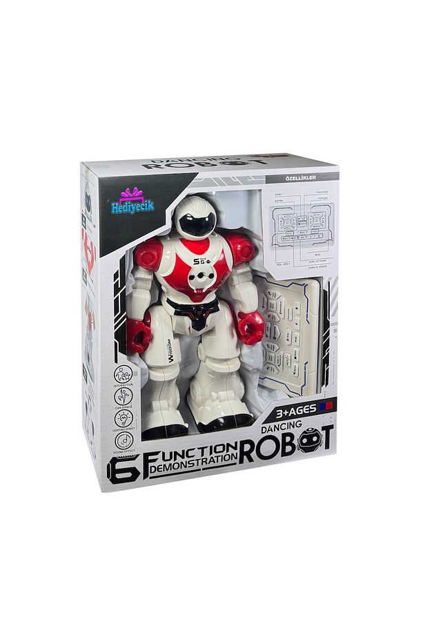 Rc El Sensörlü Uzaktan Kumandalı Şarjlı Akıllı Yapay Zeka Robot 28 Cm Kırmızı - 7