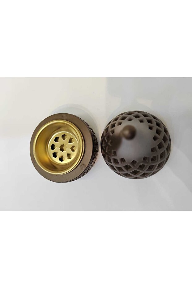 Exquisite Resin Charcoal Incense Burner – Floral Design Ideal for Bakhoor, Frankincense & Oud
