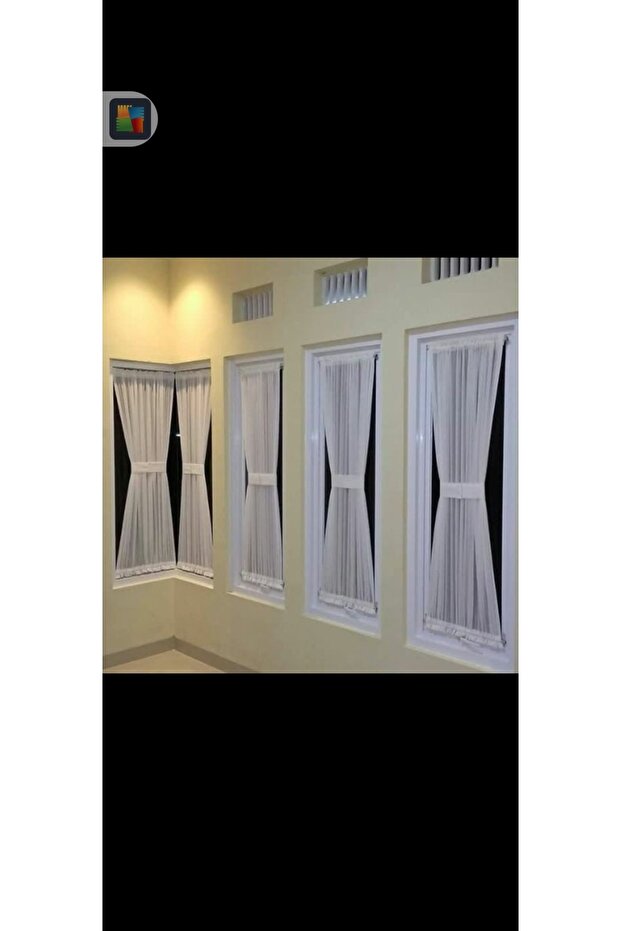 Düz Ekru Briz Perde modeli - 1