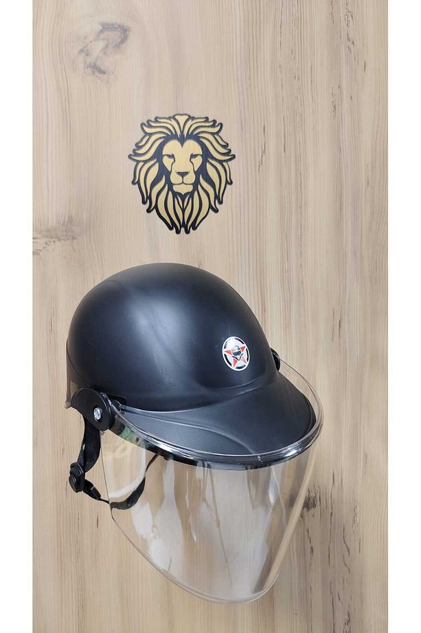-LEOS MOTOR-JOKEY KASK-CAMLI MODEL-SİYAH RENK-YERLİ ÜRETİM- - 2