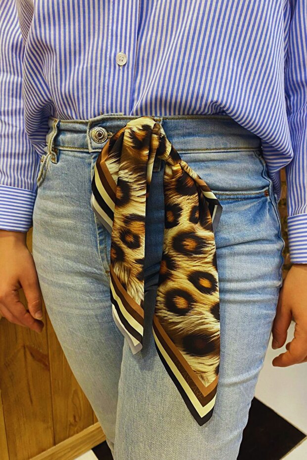 Eșarfă cu model leopard - 3