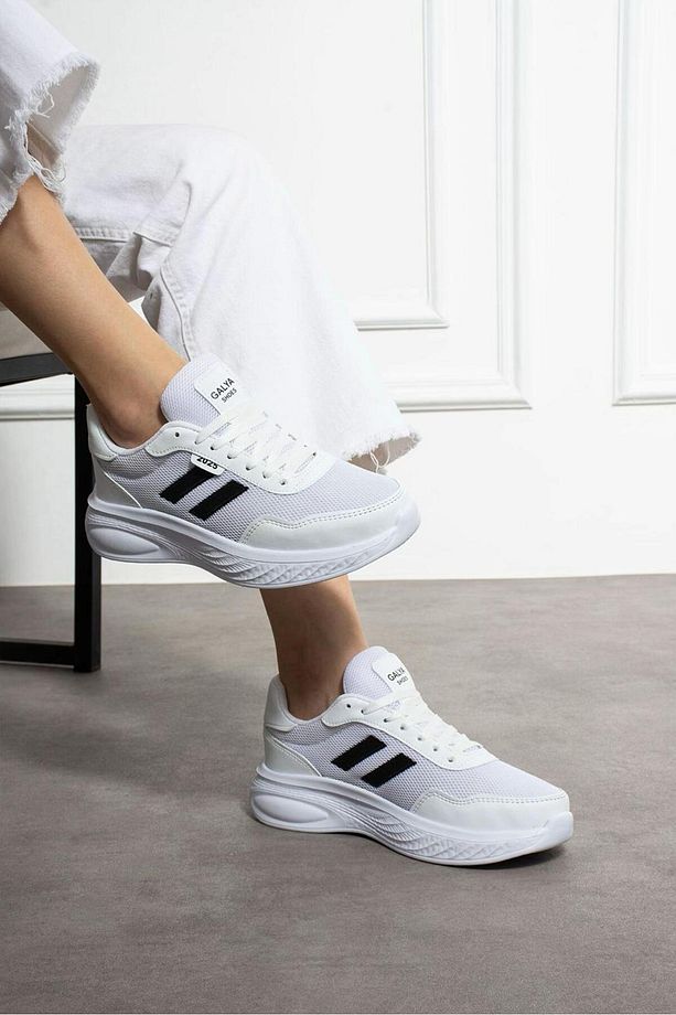 Kadın- Sneaker Spor Ayakkabısı Konforlu Esnek Kaliteli Bağcıklı Faylon Taban Kullanışlı - 3