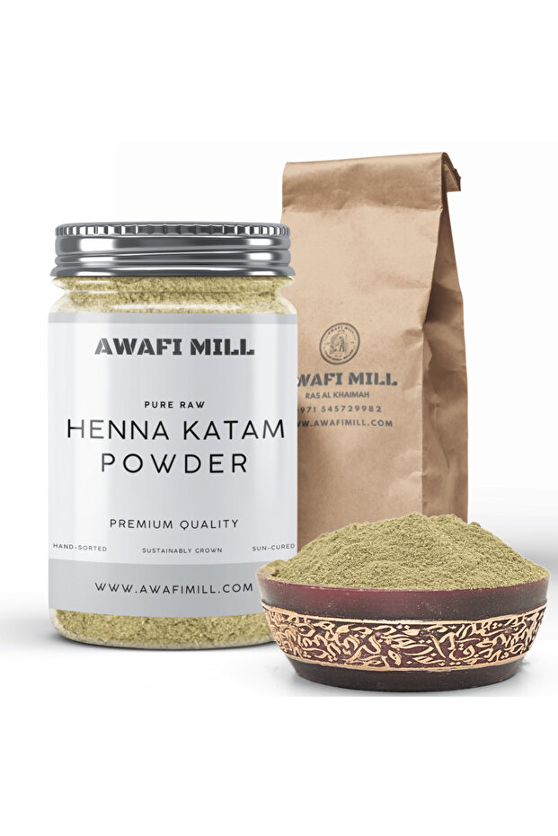 Henna Katam Powder – Yemeni Katam | Buxus dioica - 100 g (3.5 Oz)