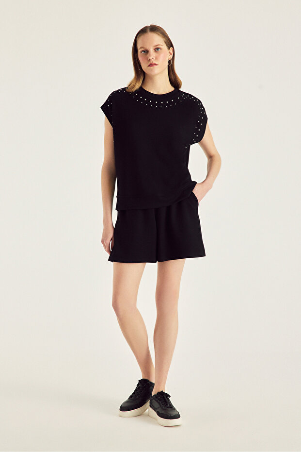 Zımba Detaylı Örme Bluz - 2