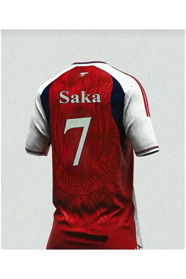 A.r.s.e.n.a.l 2023/24 Sezonu Bukayo Saka Özel Konsept Forması (KLBM) - 1