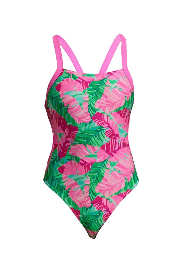 Funkita Bf Tropic Palm Women's Swim Trunks – Wide Straps, Open Back